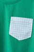 Green pocket grid shorts set