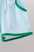Green pocket grid shorts set