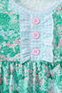 Green house floral Ruffle Shorts Set