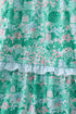 Green house floral Smocked Tiered Mom Dress