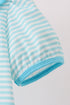 Blue Stripe School Bus Embroidered Top