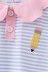 Purple Stripe Pencil Embroidered Top