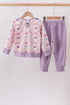 Purple Butterfly Ruffle Jogger Set