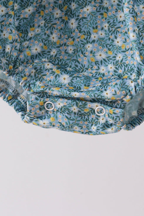 Teal Floral Lace Bow Bubble