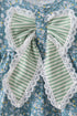 Teal Floral Lace Bow Bloomer Set
