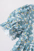 Teal Floral Lace Bow Bloomer Set