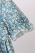Teal Floral Lace Bow Dress