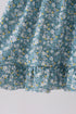 Teal Floral Lace Bow Dress