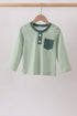 Teal Stripe Pocket top