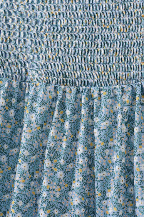 Teal Floral Mom Dress
