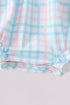 Pink Crocodile Smocked Gingham Bubble