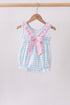 Pink Crocodile Smocked Gingham Bubble