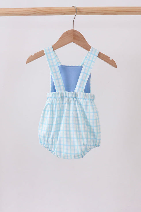 Blue Crocodile Embroidered Bubble