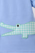 Blue Crocodile Applique Top