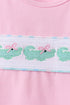 Pink Crocodile Smocked Skorts Set