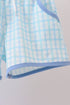 Blue Crocodile Embroidered Shorts Set