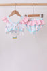 Pink Crocodile Smocked Gingham 2PC Swimsuit