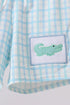Blue Crocodile Embroidered Swim Trunks
