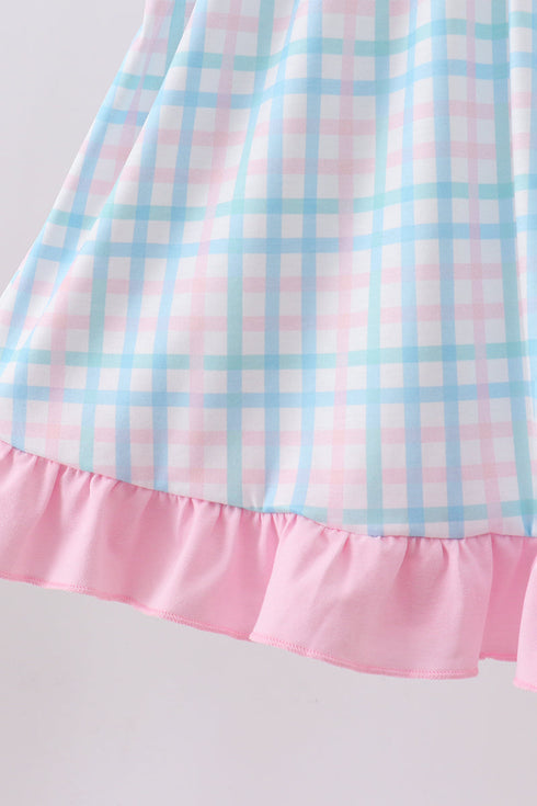 Pink Crocodile Smocked Gingham Dress
