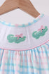 Pink Crocodile Smocked Gingham Dress