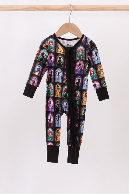 black-princess-bamboo-zipper-ruffle-romper-sophias-stylebaby-1