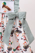 Sage Mallard French Knot Ruffle Dress
