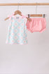Pink Floral Bow Print Bloomer Set