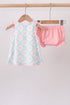 Pink Floral Bow Print Bloomer Set