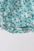 Green Floral Smocked Ruffle Bubble
