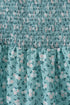 Green Floral Smocked Mom Dress