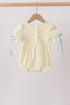 Cream smocked bubble