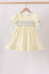 Cream smocked ruffle dress