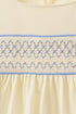 Cream smocked ruffle dress