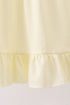 Cream smocked ruffle dress