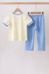 Cream smocked pants set