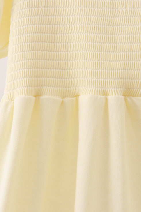 Cream smocked mom dress