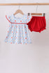 Red Apple Print Bloomer Set
