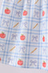 Red Apple Print Girls Shorts Set