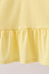 Yellow Apple Crayon Embroidered Ruffle Dress