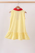 Yellow Apple Crayon Embroidered Ruffle Dress