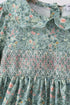 Green Floral Smocked Dress