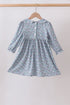 Blue Floral Smocked Dress