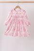 Pink Floral Smocked Dress