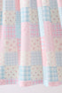 Checkered Floral Smocked Dress