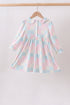 Checkered Floral Smocked Dress