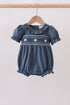 Garden Rose Smocked Ruffle Bubble