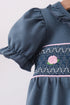 Garden Rose Smocked Ruffle Bubble