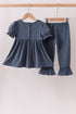 Garden Rose Smocked Ruffle Pants Set