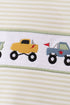 Monster truck embroidery stripe shorts set