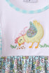 Mint Chicken Applique Ruffle Pants Set